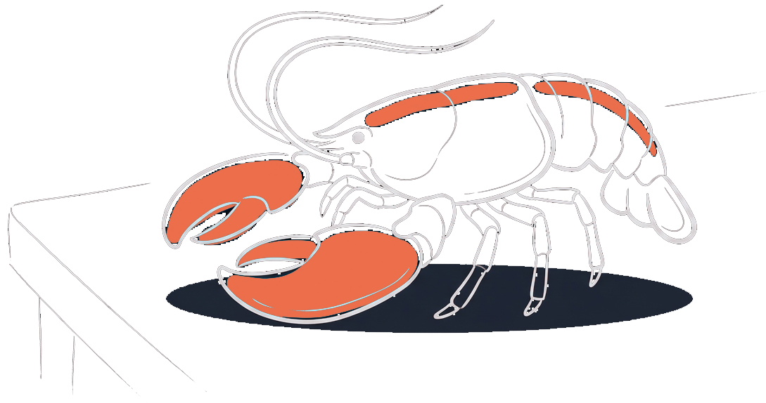 Lobster on a table